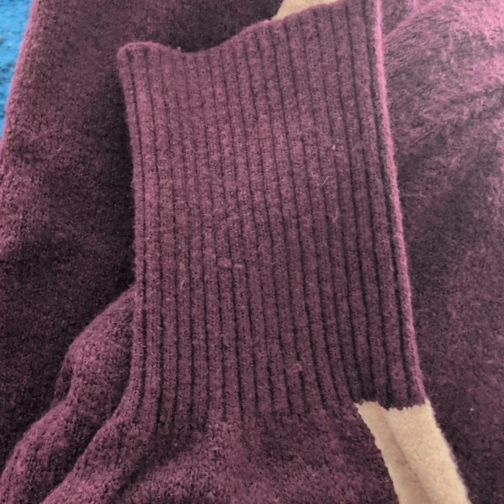 glyder Sweater Men's XL Purple/Cream Cashmere Blend Pullover Stripe Cozy Luxury